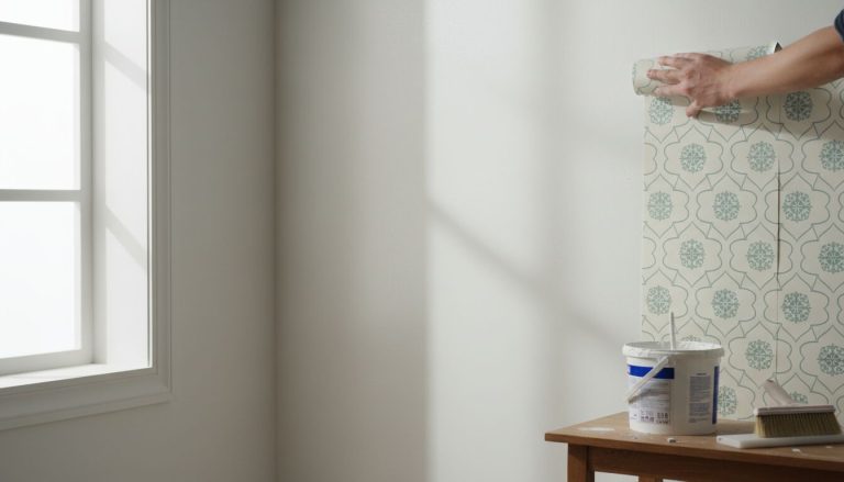 Coller papier peint sur peinture satinée