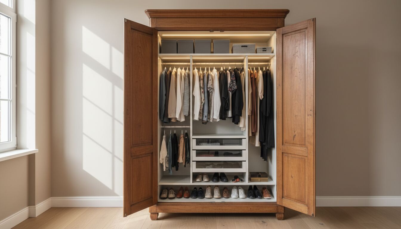 transformer une armoire ancienne en dressing