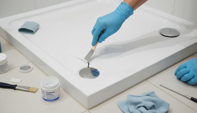 comment réparer un bac de douche en plastique fissuré