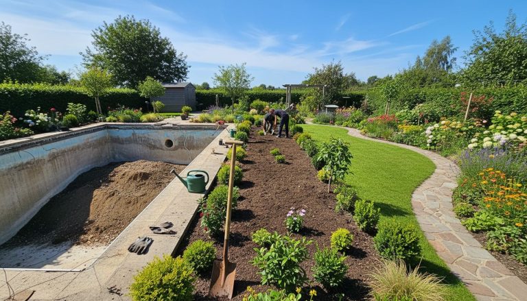 comment transformer une piscine en jardin
