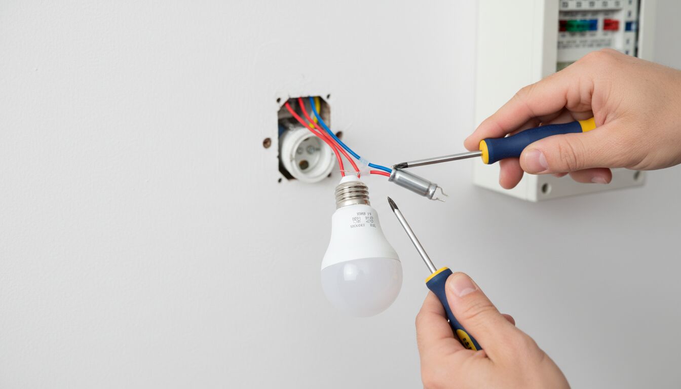 installer condensateur ampoule led