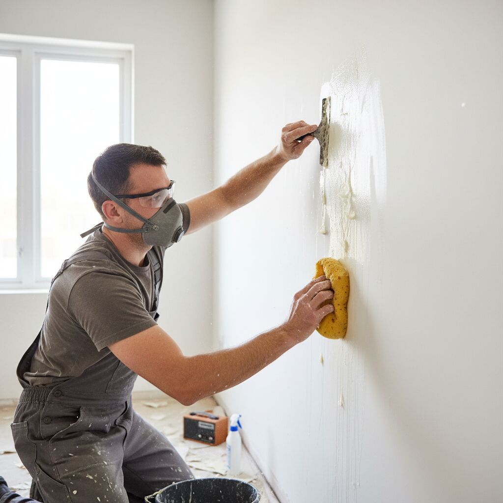 comment enlever les résidus de colle sur un mur