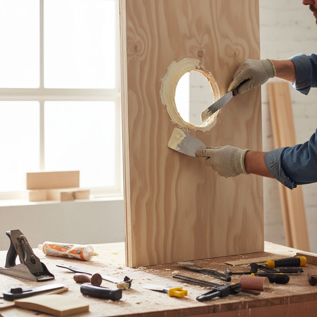 comment réparer une porte contreplaqué