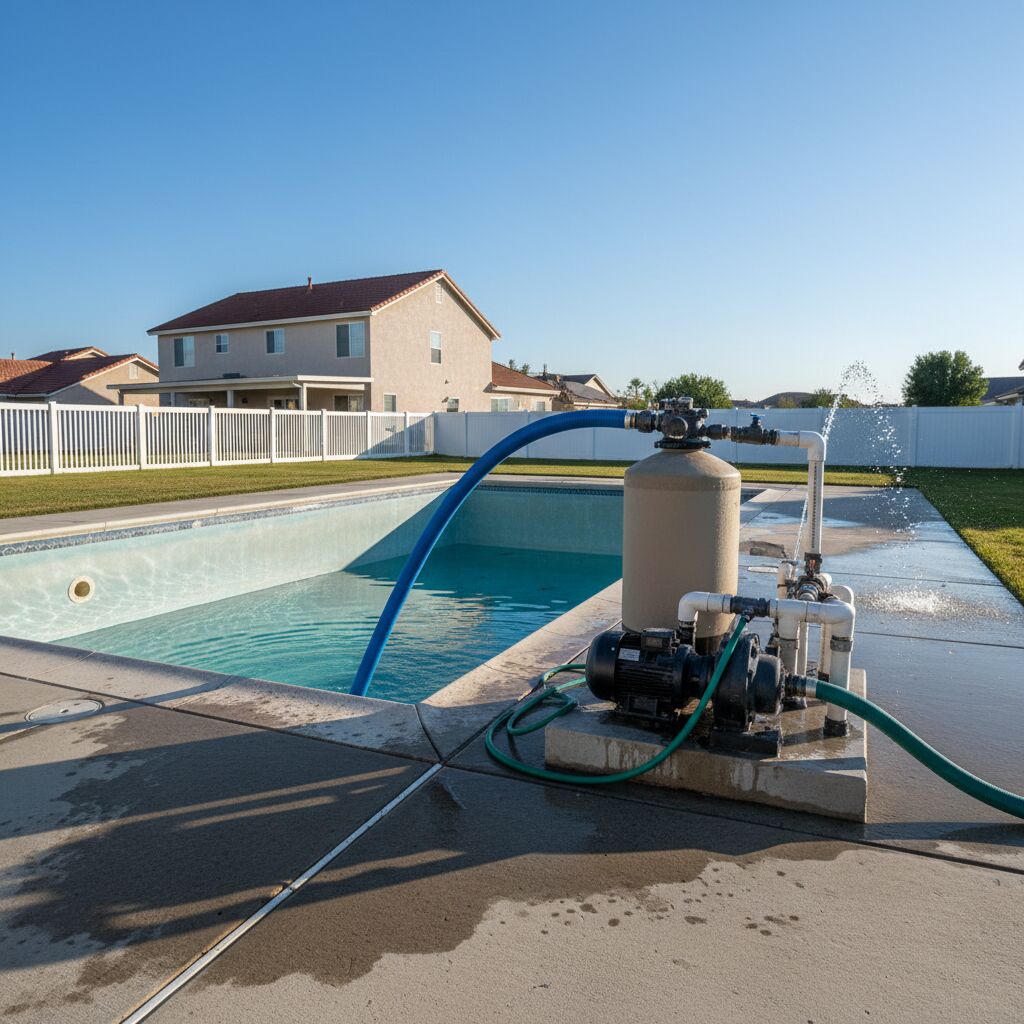vider une piscine avec une pompe