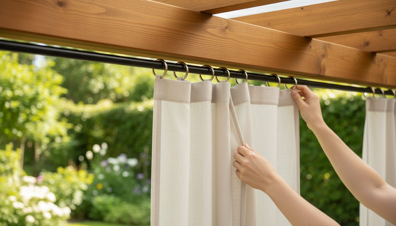 rideau coulissant pour pergola