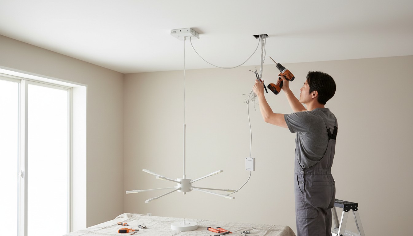 installer plafonnier sans arrivée électricité