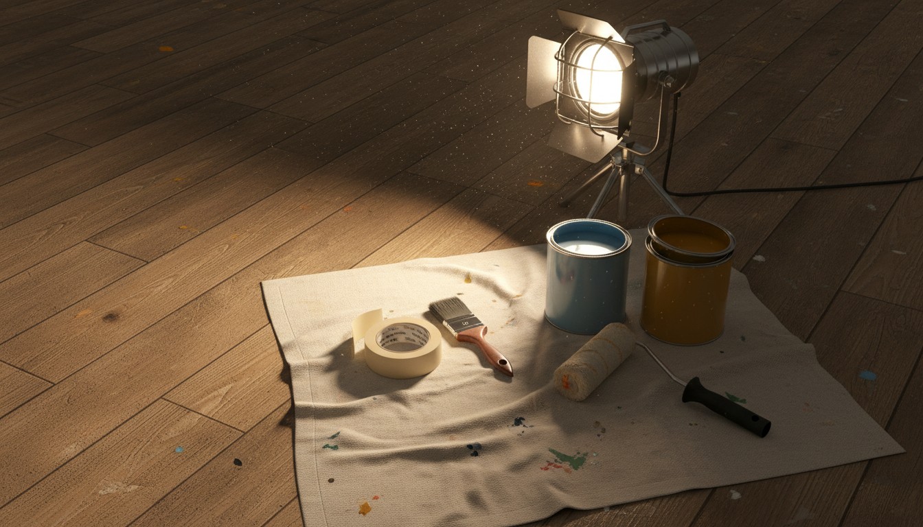 peindre un angle de deux couleurs