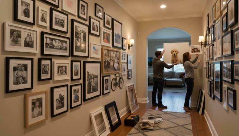 faire un pan de mur avec des photos