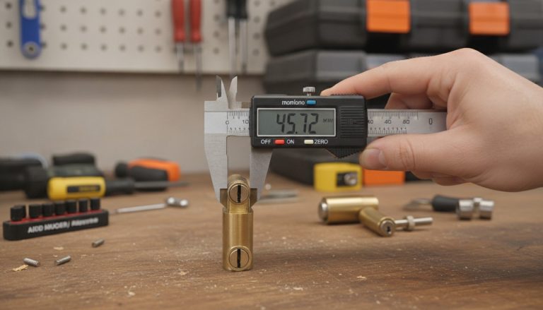 étapes pour connaître la mesure d'un cylindre de serrure